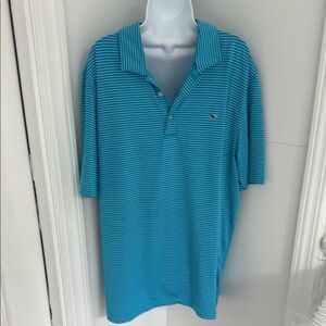 Vineyard Vines Blue Polo Shirt Classic Collar Short Sleeves Size XL